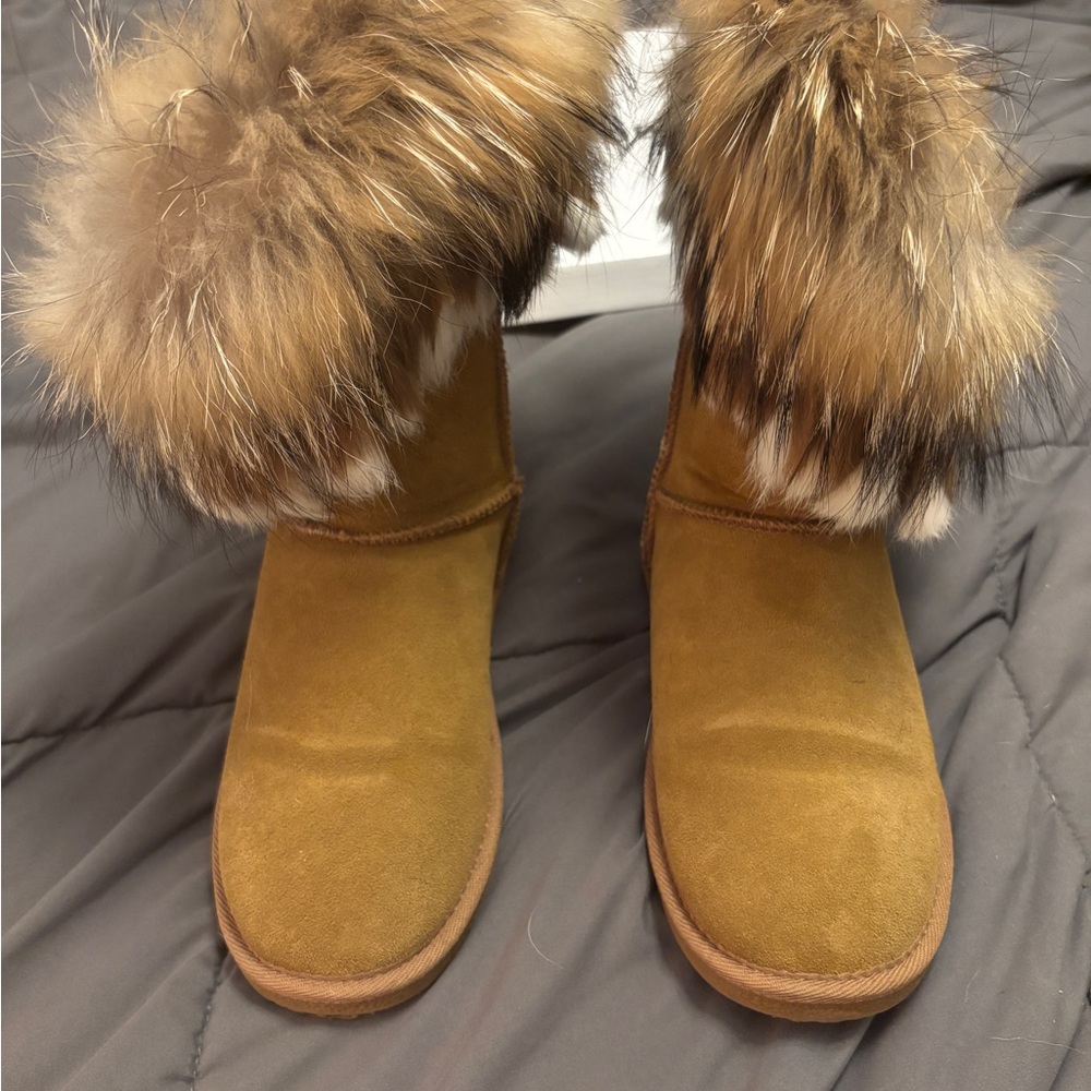 Cape Robbin Brown Fur-Trimmed Winter Boots